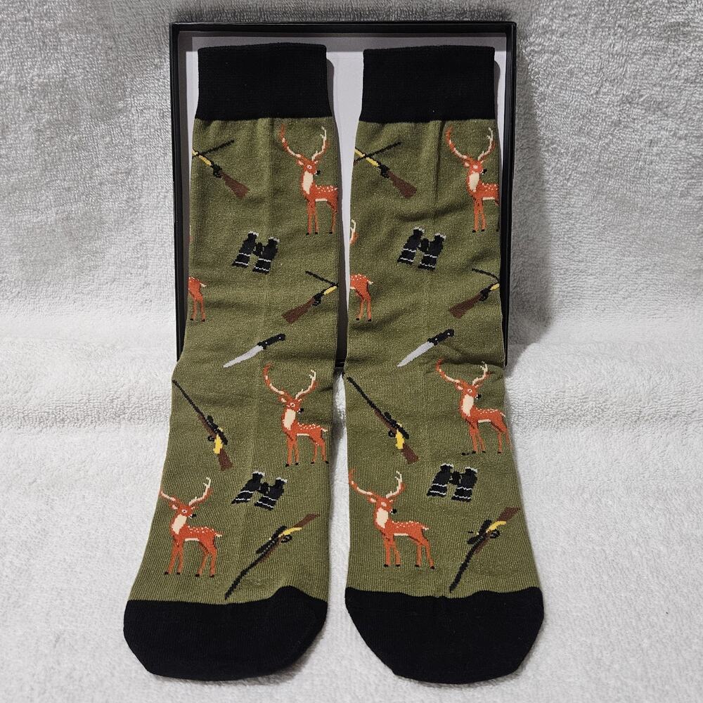 Happypop Hunting Socks Men’s Gift Box I’d Rather Be Hunting Deer Rifle NEW